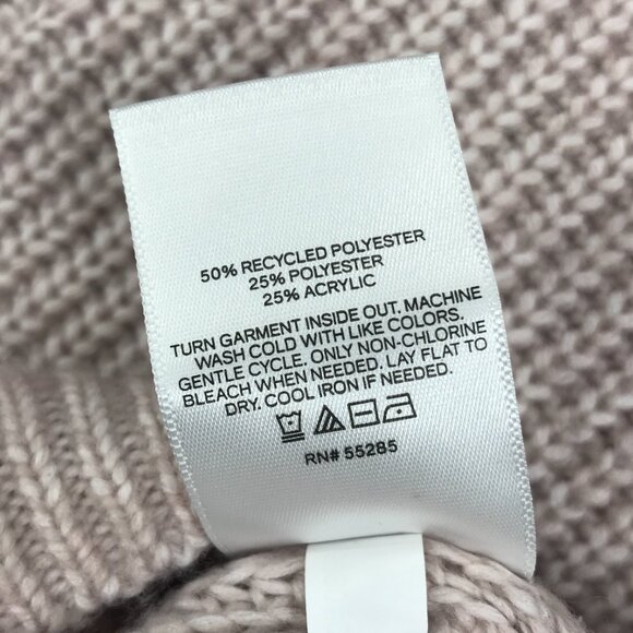 Express Sweater Vest Women's XS Pink Chunky Knit Cowl Turtleneck Sleeveless Soft - Picture 4 of 8